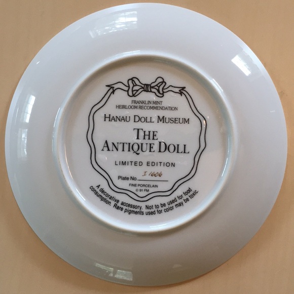 Franklin Mint Hanau Doll Museum Plates (Lot of 5) Cute yet Creepy Dolls Vintage - Picture 8 of 12